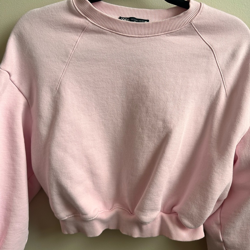 Zara Pink Crew Neck Sweater